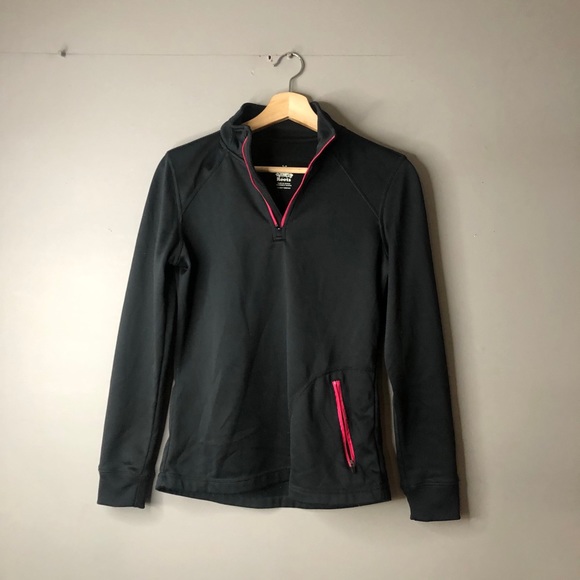 Roots Sweaters - Roots black half zip sweater pink pullover small